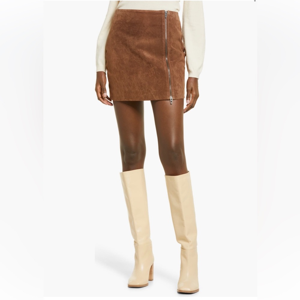 NWT BLANK NYC Zip Suede Mini Skirt - Sz 27